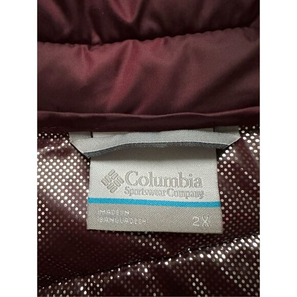 NWT Columbia Powder Lite Mid Jacket Maroon Size 2X $230 - Picture 6 of 7
